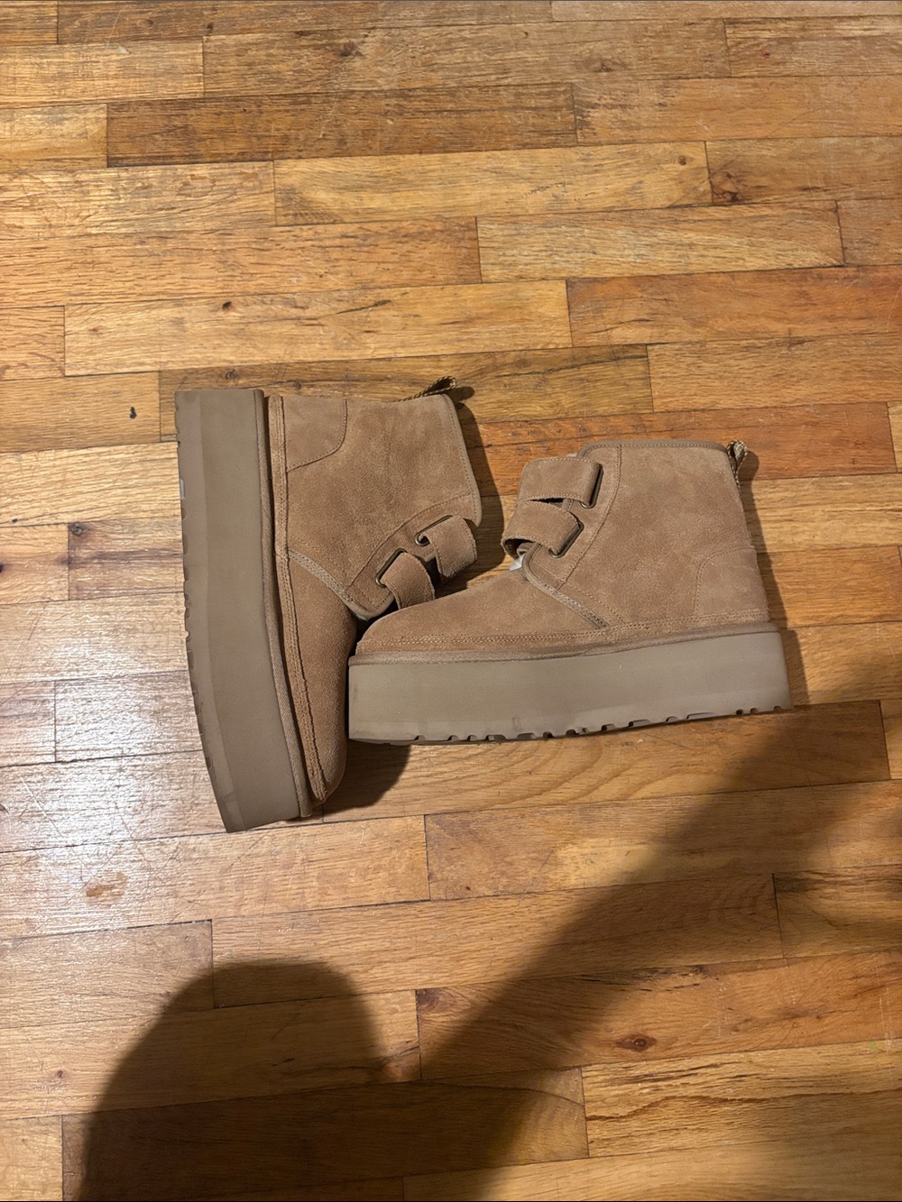 UGG Women's Tan Suede Platform Winter Boots